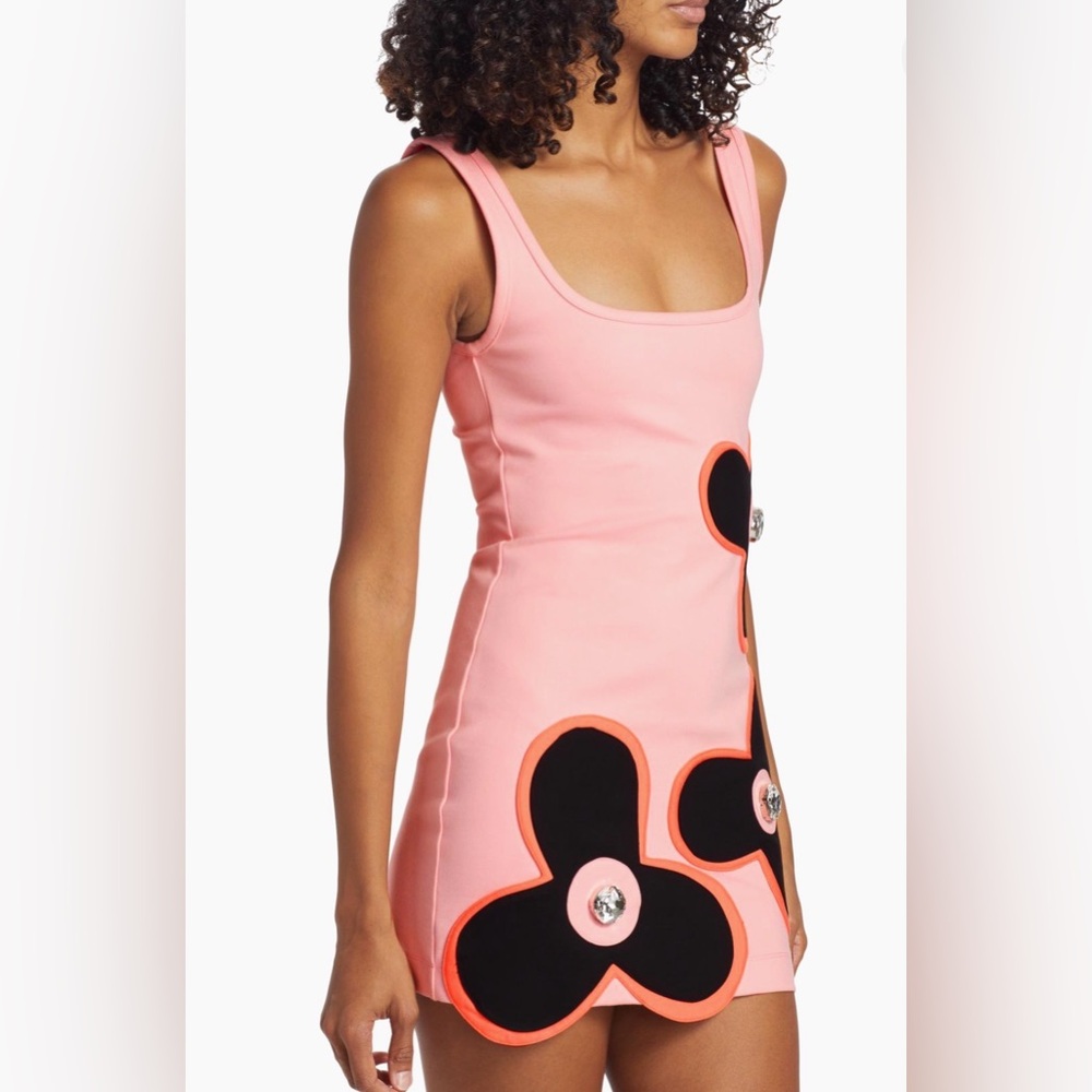 AREA Pink and Black Mini Dress - Picture 5 of 15